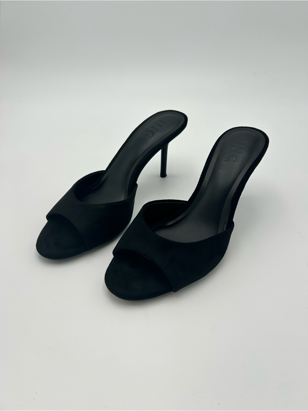 INC International Concepts Black Dress Slide Sandal Heels